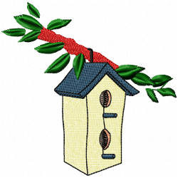 Bird Houses Embroidery Design 9 Bird Houses Embroidery Design 9